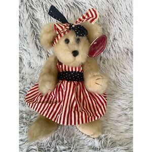 The Cherish Collection Patriotic Girl Bear